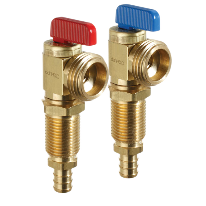 DAHL NO LEAD ANGLE VALVE PEX/HOSE ROUGH BRASS 1/2" PEX 2PK