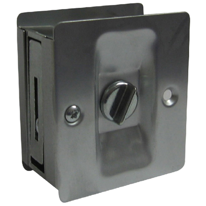 CONCEPT SGA POCKET DOOR PRIVACY DOOR HAND. STEEL SAT.CHROME 2 1/2x2 3/4x1