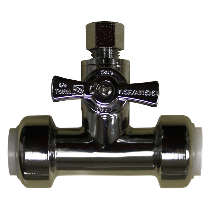 WATERLINE COMPRESSION VALVE CPVC/PEX STEEL 1/2"