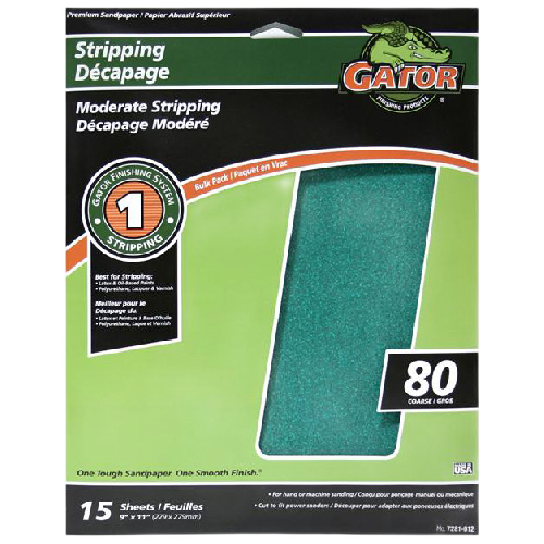 RUST-OLEUM PREMIUM SANDPAPER ALUM.OXIDE GREEN 9x11"xPK15xGT80