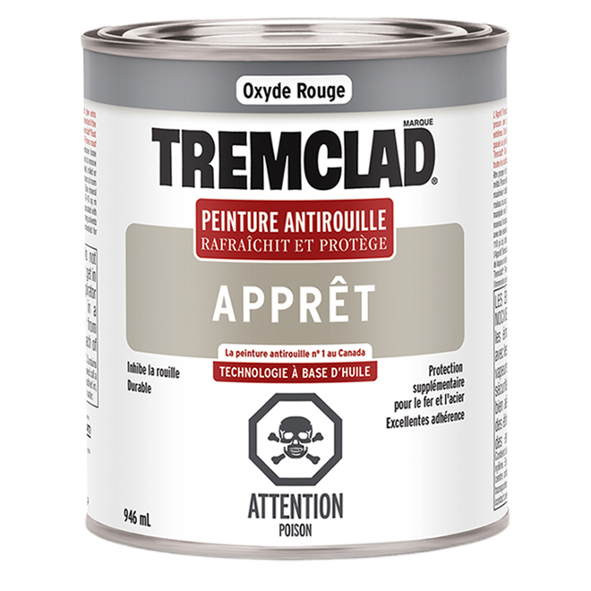 TREMCLAD OXYDE ANTIRUST PRIMER OIL BASED RED 946ML