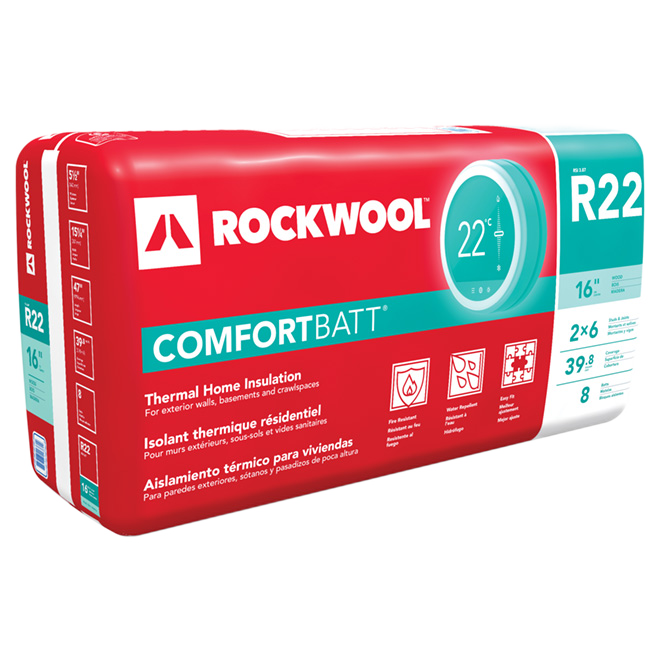 ROCKWOOL R22/WOOD COMFORTBATT 39.8SQ STONE WOOL 5.5x15.25x47"