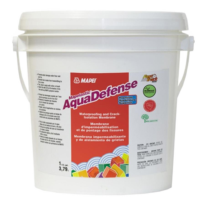 MAPELASTIC AQUADEFENSE LIQUID MEMBRANE POLYMRS DARK GREEN 3.79L