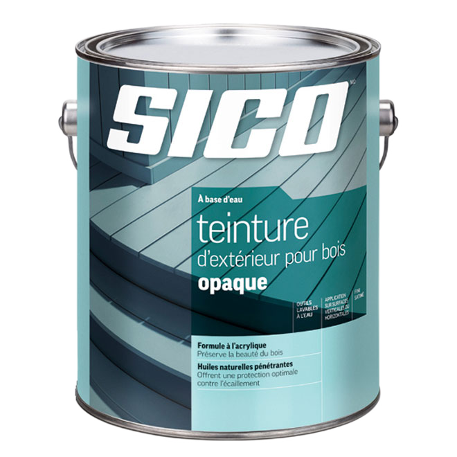 SICO SOLID STAIN EXTERIOR LATEX WHITE BASE 3.7L