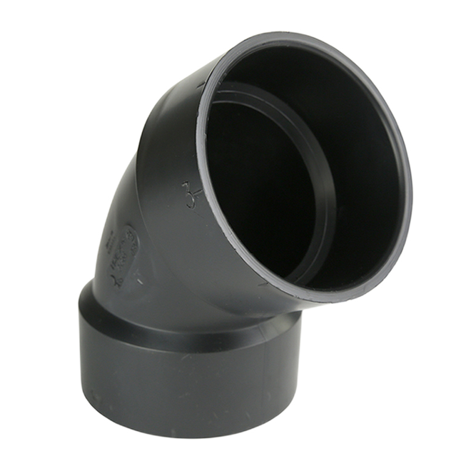 IPEX HUB ELBOW ABS-DWV BLACK 3" 60DG