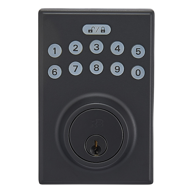 RELIABILT PUSHBUTTON DOOR LOCK ZINC MATTE BLACK