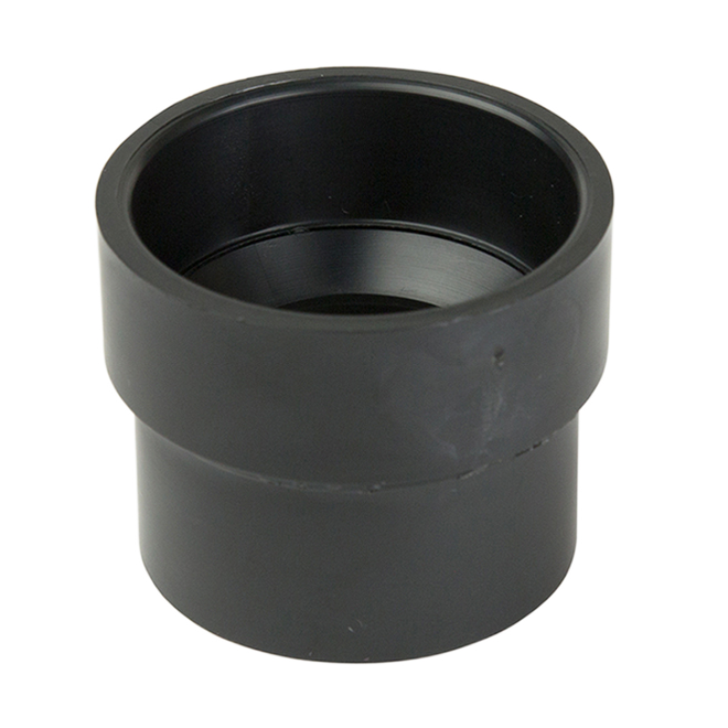IPEX HUB COUPLING ABS-DWV BLACK 1 1/2x1 1/4"