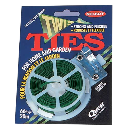 GARDEN TWIST TIES REEL 66' GRN