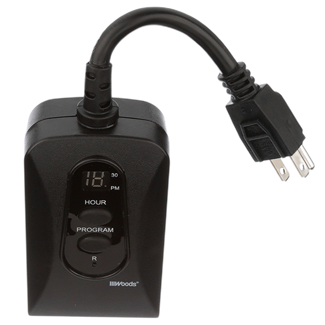 WOODS BLOCK HEATER OUTDOOR TIMER PLASTIC 15A-125V-1875W