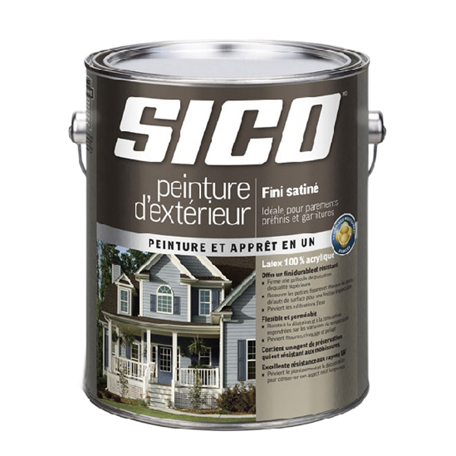 SICO 100% ACRYLIC LATEX SATIN EXT. MEDIUM BASE 3.78LT