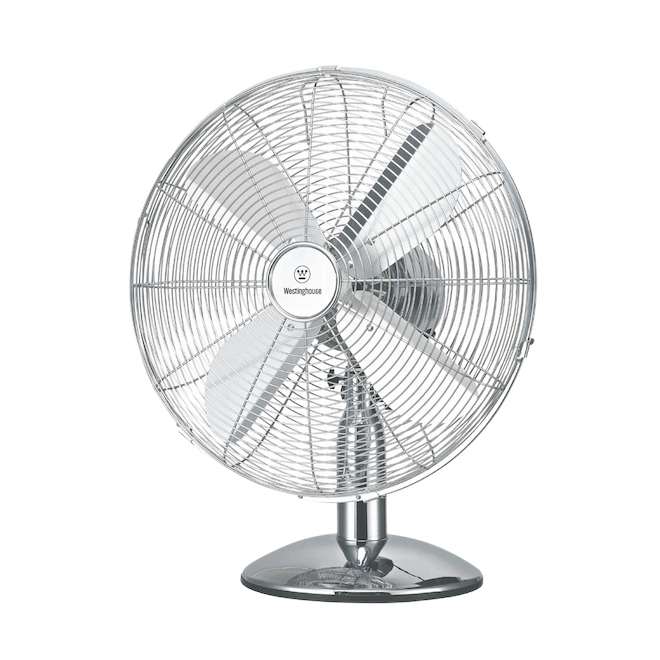 WESTINGHOUSE TABLE/VINTAG FAN METAL CHROME 12"