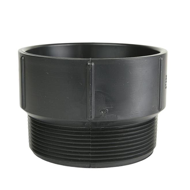 IPEX HUB-MPT ADAPTER ABS-DWV BLACK 4"