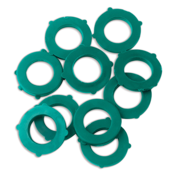 GILMOUR FR HOSE WASHERS VINYL GREEN 10/PK