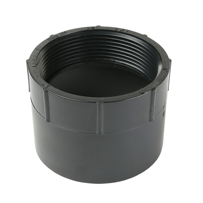 IPEX HUB-FPT ADAPTER ABS-DWV BLACK 3"