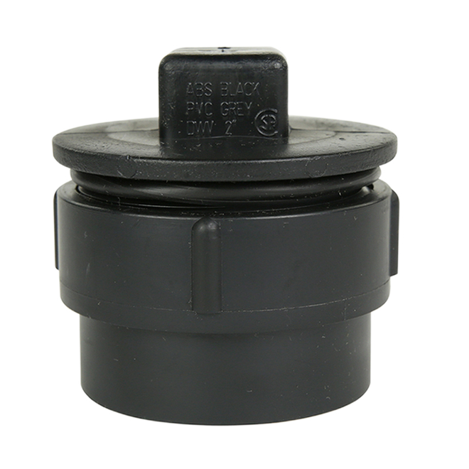IPEX SPIGOT PLUG CLEANOUT ADAPTER ABS-DWV BLACK 2"