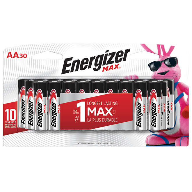 MAX AA ALKALINE BATTERIES BLACK 30/PK