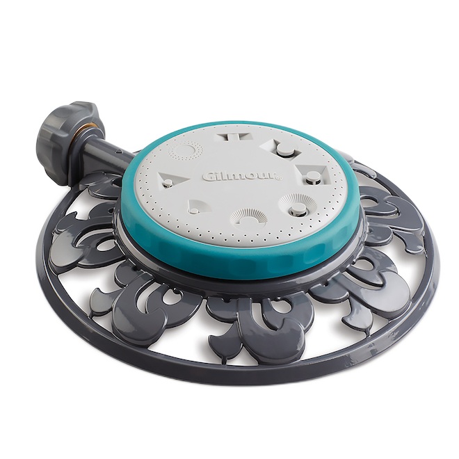 GILMOUR 8-PATTERN SPRINKLER METAL AQUA/BLACK