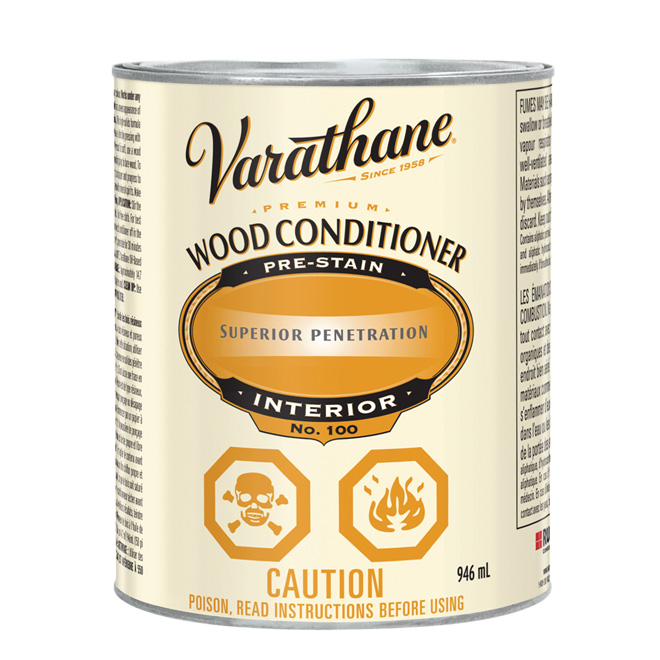 VARATHANE PREMIUM WOOD CONDITIONNER ALKYD CLEAR 946ML