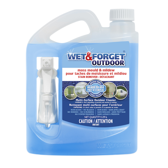 WET AND FORGET STAIN REMOVE OUTDOOR CLEANER SPRAY 1.9L