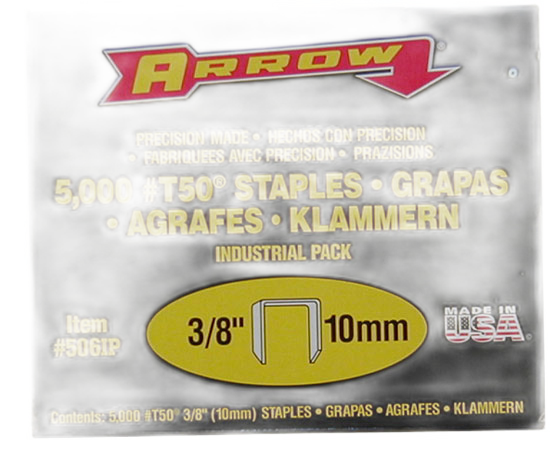 ARROW FOR T50 STAPLES STEEL 3/8"x5000BX