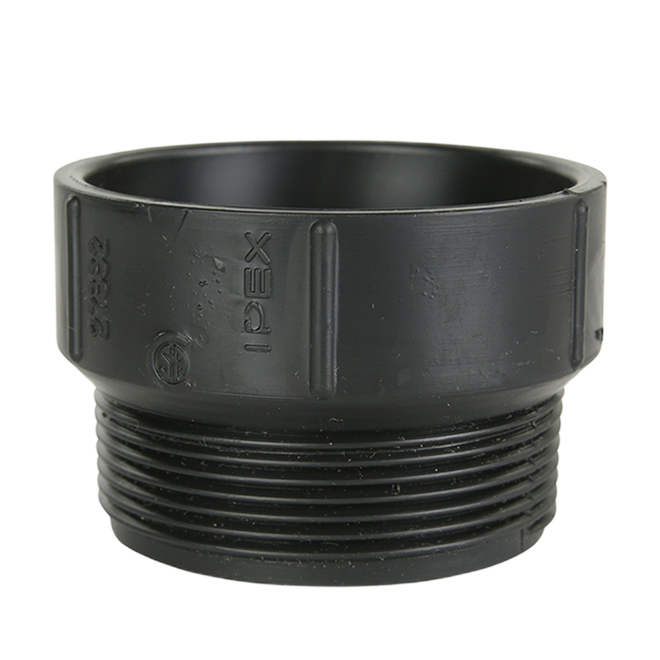 IPEX HUB-MPT ADAPTER ABS-DWV BLACK 2"