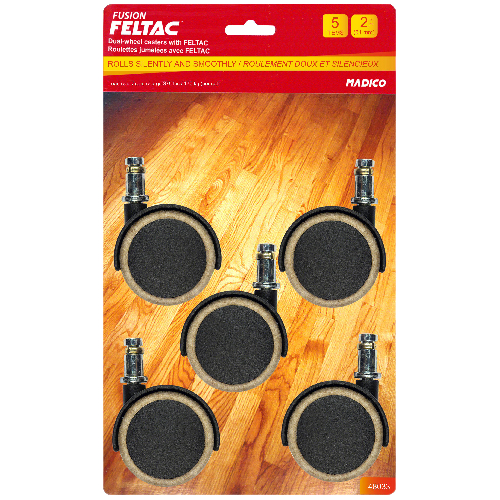 FELTAC DUAL FUSION WHEEL NYLONP/POLY BEIGE/BLACK 2"x5PK