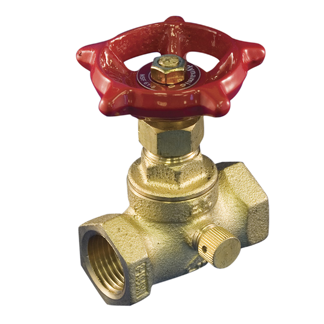 AQUA-DYNAMIC STRAIGHT/THD STOP VALVE BRASS/NO.LD BRONZE 1/2"