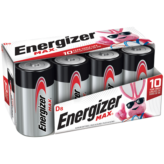 ENERGIZER D ALKALINE BATTERIES PK8 1.5V