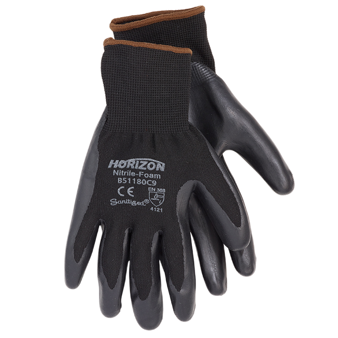 HORIZON DEXTERITY GLOVE NITRILE/POLY BLACK LRG