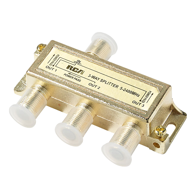 RCA SATELLITE SPLITTER 3WAY CUIVRE GOLD