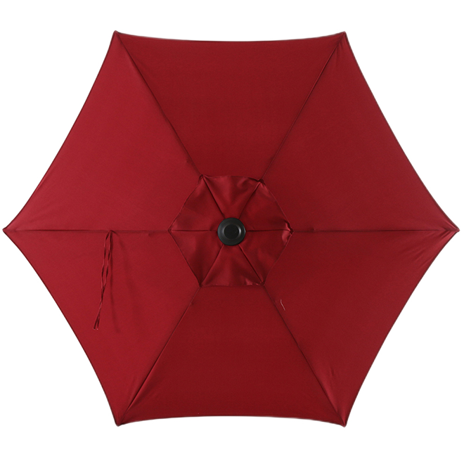 STYLE SELECTIONS MARKET UMBRELLA STEEL/FABRIC RED 7.5'