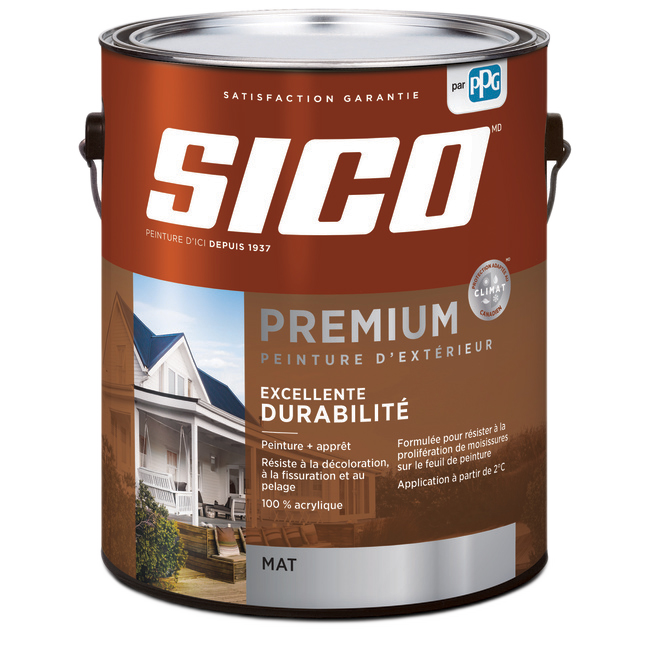 SICO FLAT EXTERIOR PAINT 100% ACRYL. BASE 1 3.7L