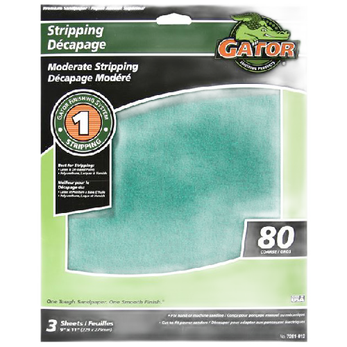 RUST-OLEUM PREMIUM SANDPAPER ALUM.OXIDE GREEN 9x11"xPK3xGT80