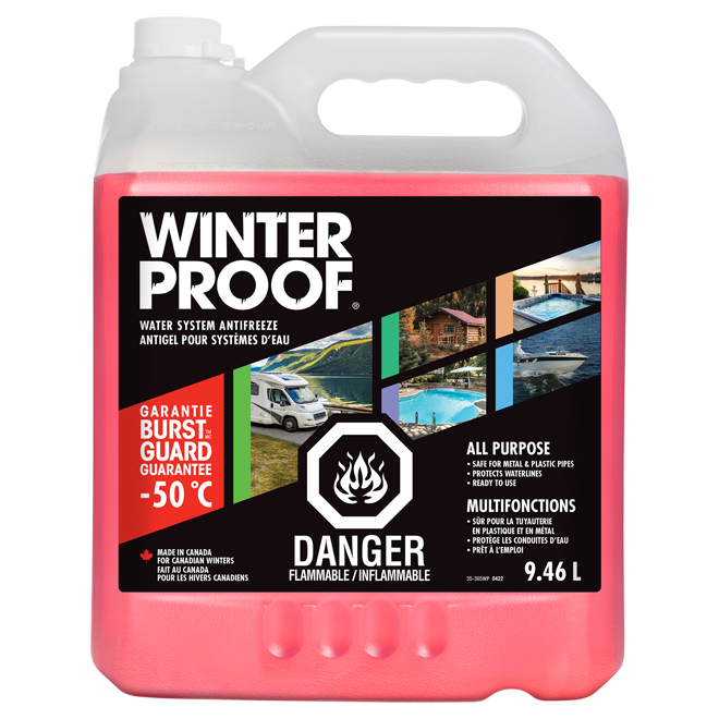 WINTERPROOF WINTER PREM ANTIFREEZE WAT.SYS LIQUID PINK 9.46L