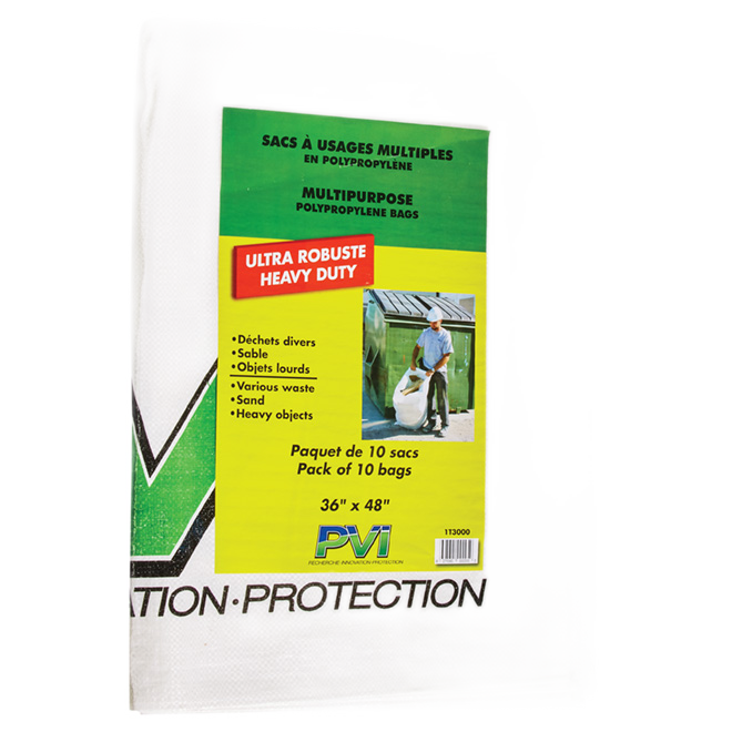 ABRIS HARNOIS CONSTRUCTION REFUSE BAG POLYPROPYLEN 10/PK-36x48"