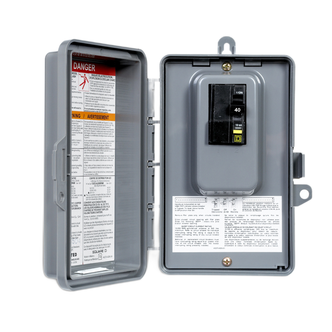 SQUARE D QO SPA PACK TWO CIRCUITS PANEL NON-METALLIC GREY 40Ax2 CIRCUI