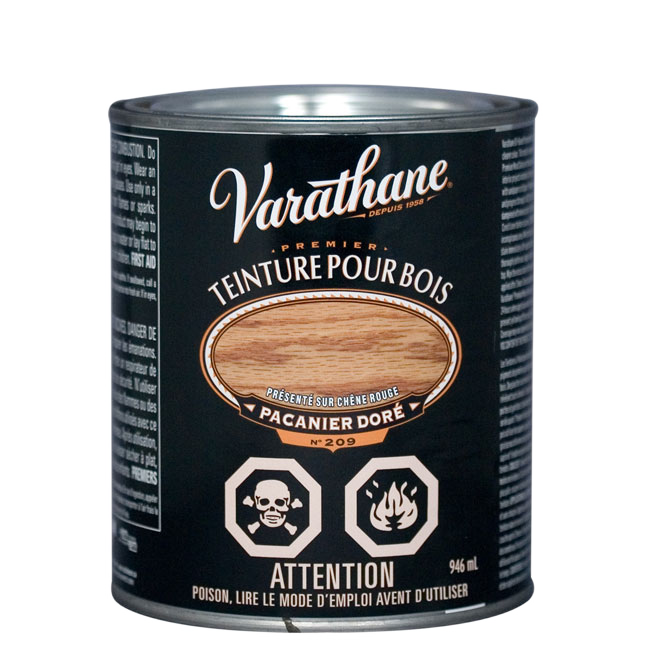 VARATHANE PREMIUM WOOD STAIN ALKYD PECANGOLDEN 946ML