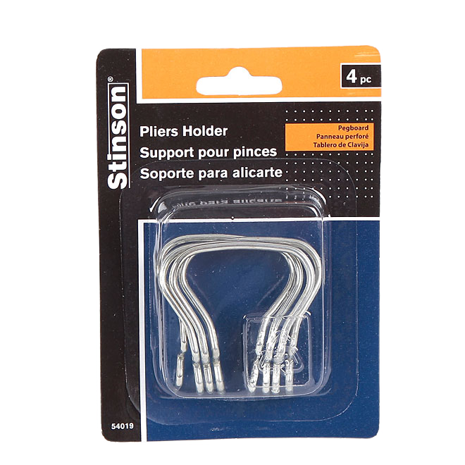 STINSON FR PEGBOARD PLIERS HOLDER ALUM/STEEL 4PC