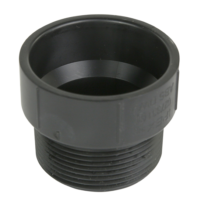 IPEX HUB-MPT ADAPTER ABS-DWV BLACK 1 1/2"