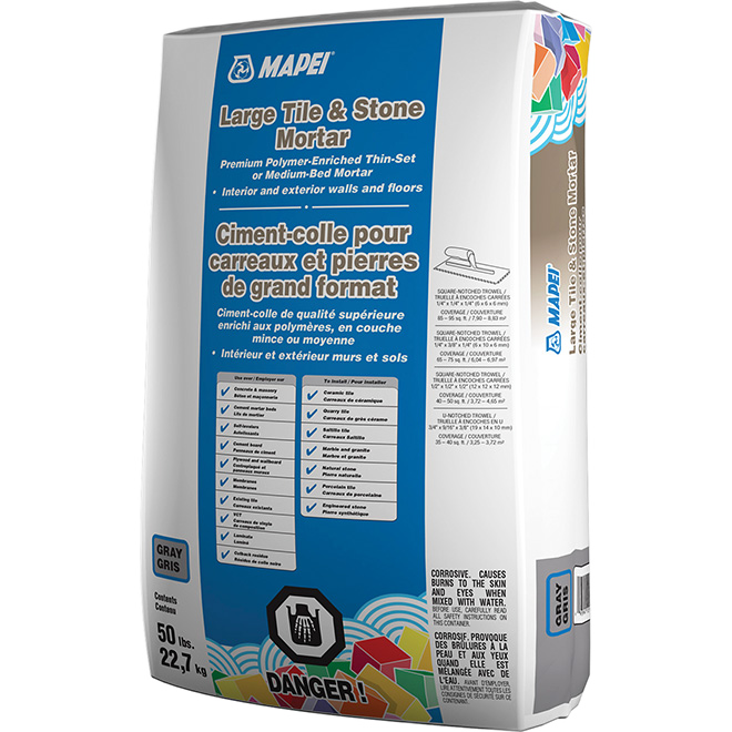 MAPEI LARGE FORMAT MORTAR PORTL/CEMENT GREY 22.7KG