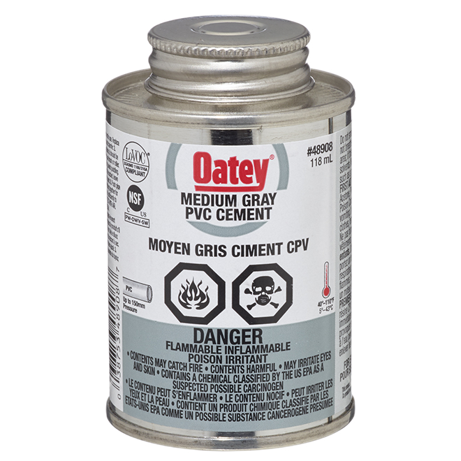 OATEY MED-BODIED PVC CEMENT GREY 118ML