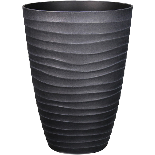 PLANTER WAVY GREY 15.6"