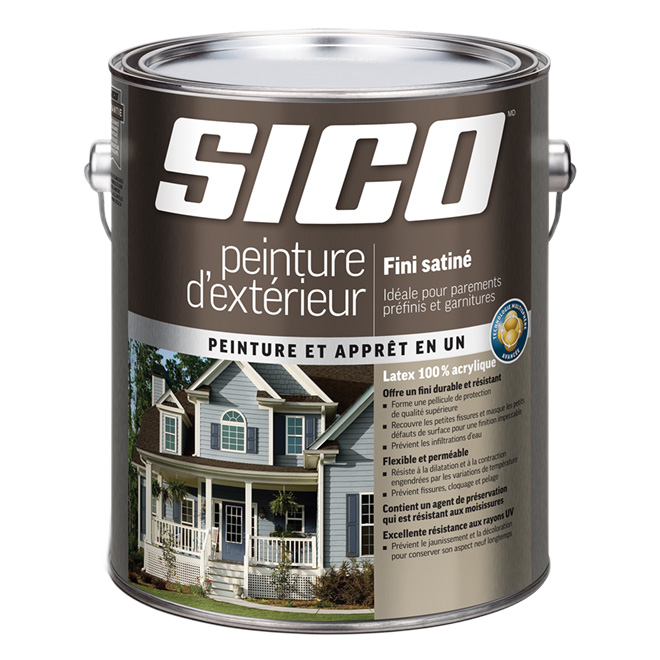 SICO 100% ACRYLIC LATEX SATIN EXT. NEUTRAL BAS 3.78LT