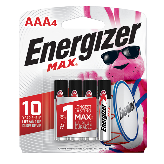 ENERGIZER AAA ALKALINE BATTERIES PK4