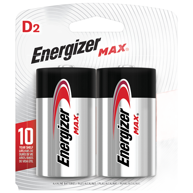 ENERGIZER D ALKALINE BATTERIES PK2 1.5V