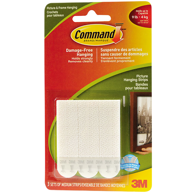 COMMAND ADHESIVE PIC.HANG.STRIP PLASTIC 3PK