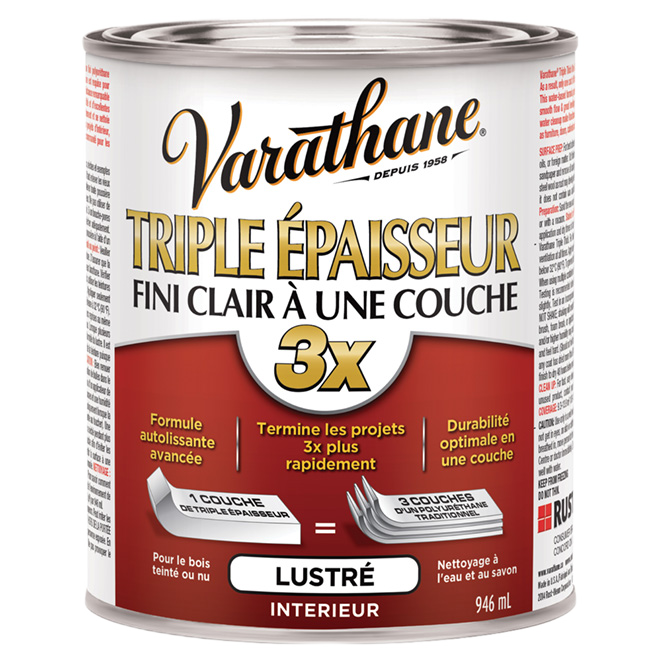 VARATHANE TRIPLE THICK WOOD TRIM VARNISH CLEAR GLOSS 946ML