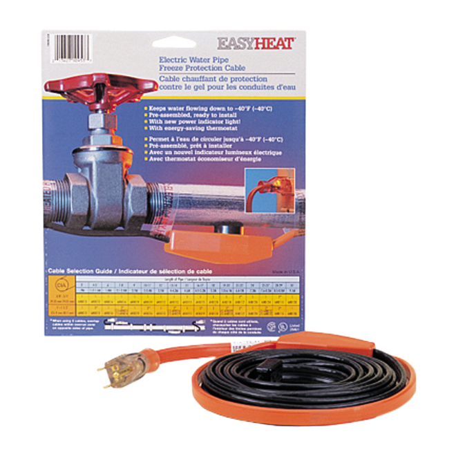 EASYHEAT F/WATER PIPE HEAT CABLE FREEZE PROT. 21W 3' 120V