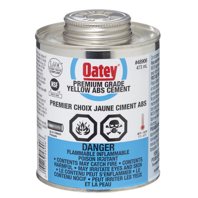 OATEY ABS CEMENT YELLOW 473ML