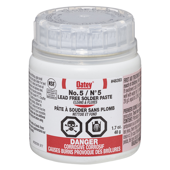 OATEY LEAD FREE SOLDER PASTE PETROLATUM #5x1.7OZ